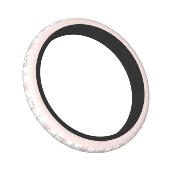 Miffy 粉紅色防滑方向盤套側面展示