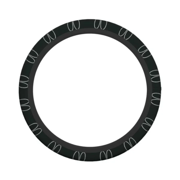 Miffy 防滑方向盤套 黑色大頭圖案款正面展示