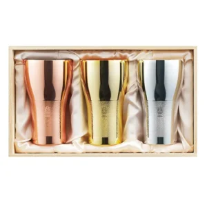 日本製造 純銅啤酒杯 三件禮盒裝