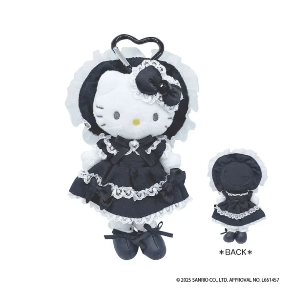 Sanrio Hello Kitty 時尚系列黑色蘿莉塔公仔掛飾