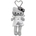 Sanrio Hello Kitty 時尚系列灰色天使公仔掛飾