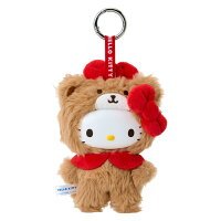 Sanrio Hello Kitty 啡色毛毛公仔吊飾