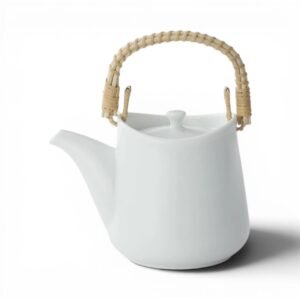 日本 KEYUCA 美濃燒 Sawa 白瓷茶壺 400ml