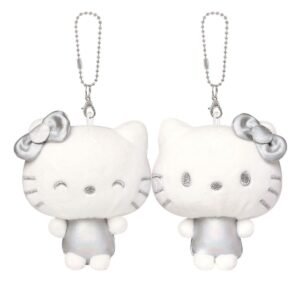 Sanrio Hello Kitty 孖裝銀色公仔掛飾