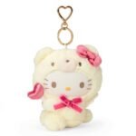 Sanrio Hello Kitty 白色毛毛公仔掛飾