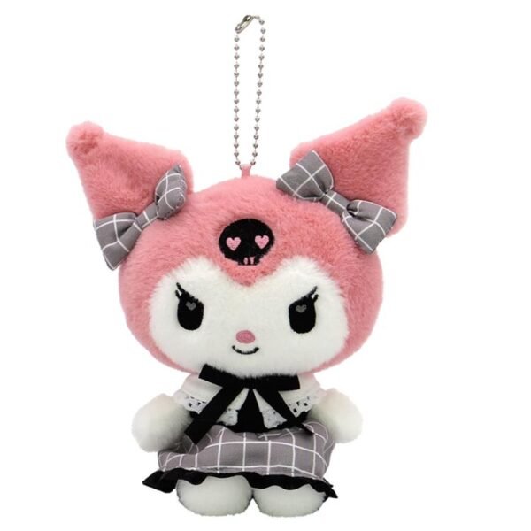 Sanrio Kuromi 格子系列粉紅色公仔掛飾