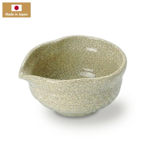 日本製 赤津燒片口抹茶碗 - 灰志野