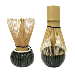 日本製 美濃燒 織部綠茶筅座 2