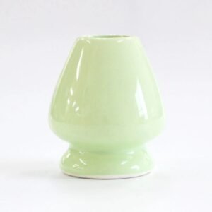 常滑燒手工陶器 茶筅座 茶筅架 - 粉綠色