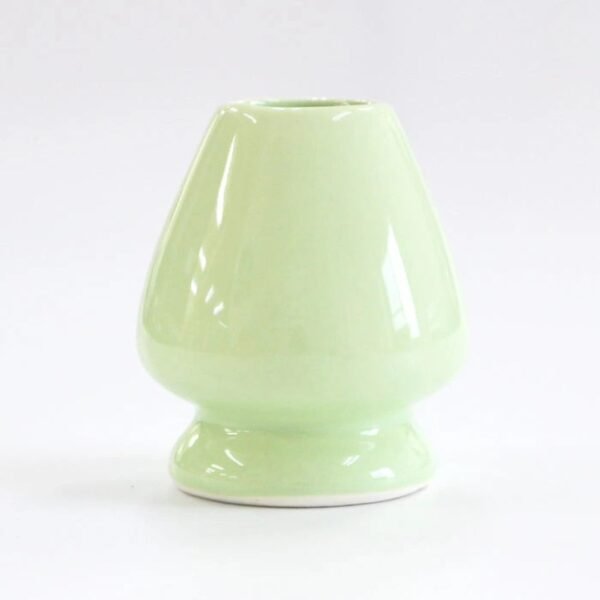 常滑燒手工陶器 茶筅座 茶筅架 - 粉綠色