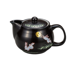 日本九谷燒手繪月兔茶壺（附茶隔網）