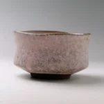 日本製 美濃燒 櫻之雪原 抹茶碗正面展示圖
