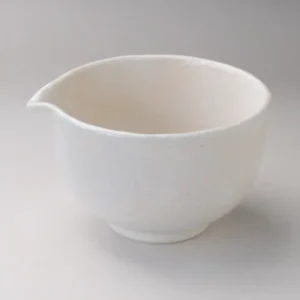 日本製 美濃燒 白志野敲紋 片口抹茶碗
