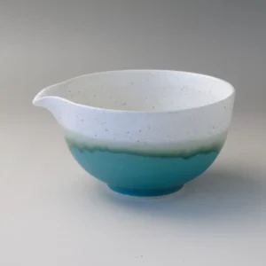 日本製 美濃燒 土耳其藍 片口抹茶碗