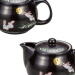 日本九谷燒手繪月兔茶壺（附茶隔網）