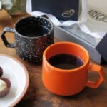 CHIPS Mug 陶瓷杯 280ml – 黑白色潑墨 + 橙色 雙杯套裝