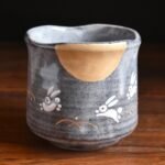 日本製 九谷燒 手繪兔子大湯呑|茶杯 (一對裝)