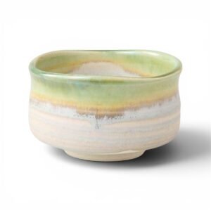 日本美濃燒 藁灰釉 抹茶碗