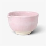 日本製 美濃燒 櫻志野敲紋 片口抹茶碗粉紅