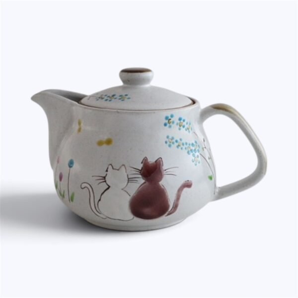 日本【色絵 遊】工房製【陽陽系列】手作陶瓷急須日式茶壺（360ml）