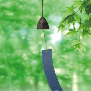 日本南部鐵器 岩鋳謹製 線香花火風鈴 - 金黑