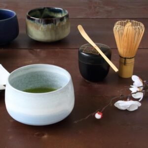波佐見燒 藍花 白銀 抹茶3件套裝（抹茶碗・茶筅・茶杓）