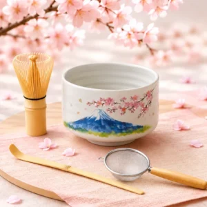 日本製 金富士抹茶碗套裝（4件組)