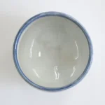美濃燒 吳須清流抹茶碗俯視圖片可清晰看見碗裏面的表面