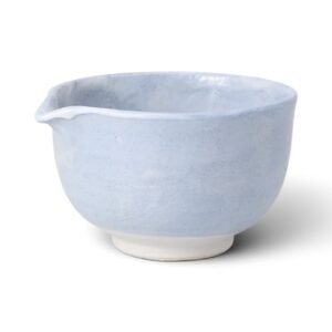 日本製 美濃燒 青志野敲紋 片口抹茶碗