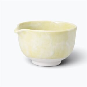 日本製 美濃燒 黃志野片口抹茶碗