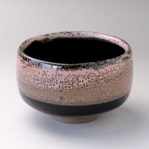 日本製 美濃燒 桃色天目抹茶碗