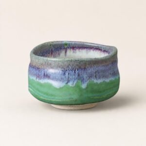 日本製 美濃燒 深海綠抹茶碗