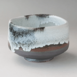 日本製 美濃燒 雪垂抹茶碗