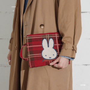 Miffy 提花格紋手提多用途收納袋