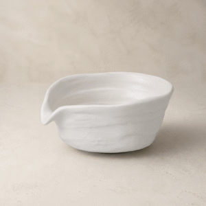 日本製 美濃燒 白雪片口抹茶碗 | 15.7cm