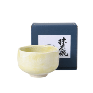 日本製 美濃燒 黃志野槌目抹茶碗 | 12cm