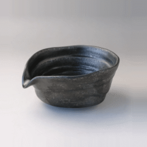 日本製 美濃燒 銀彩 片口抹茶碗