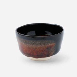 日本製 京燒 黑釉鐵砂流迷你茶碗 | 10cm / 250ml