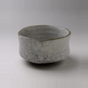 日本製 美濃燒 白之雪原 抹茶碗