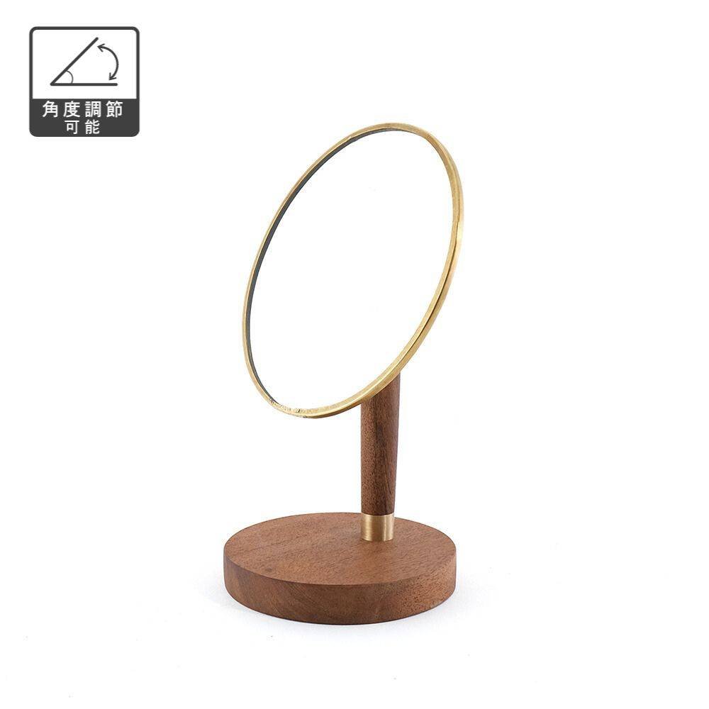 Oval stand mirror