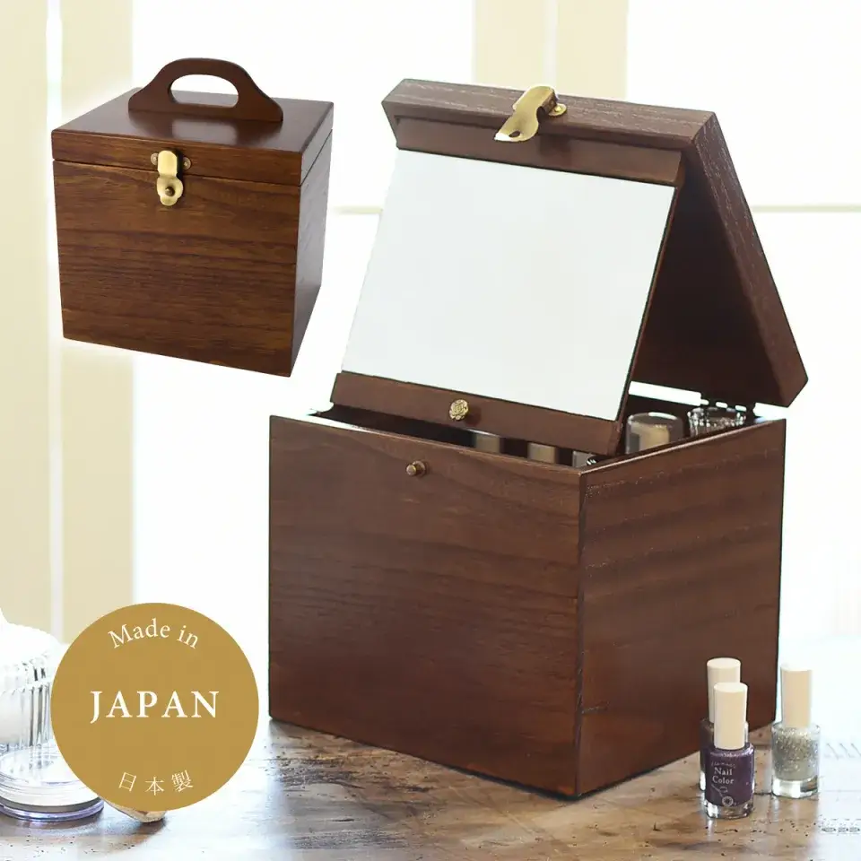 《茶谷産業》木製化裝箱橫向長方鏡